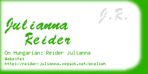 julianna reider business card